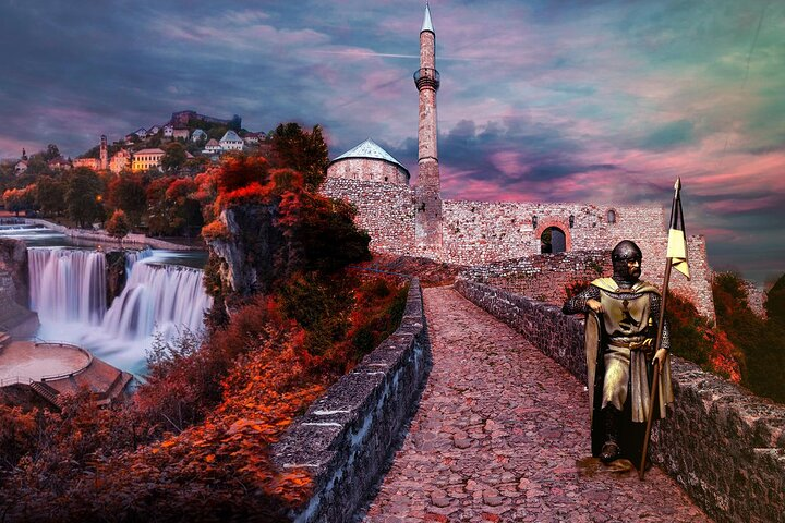 Travnik, Jajce & Pliva Lakes as seen from our local artist / Tour Illustration 